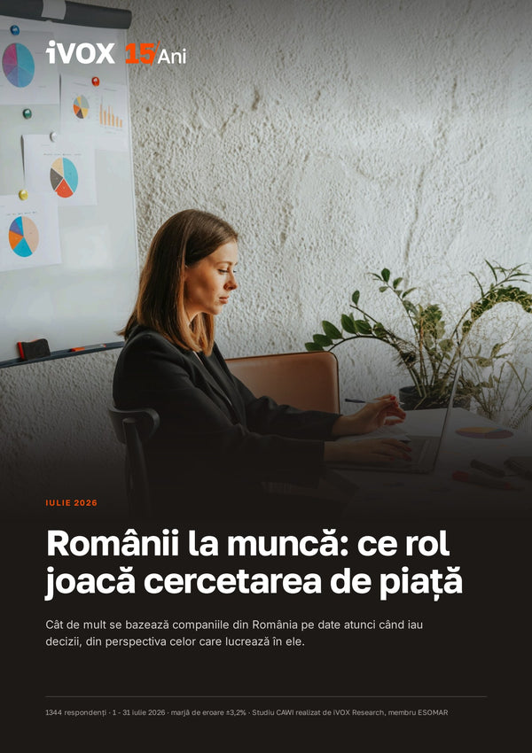 Coperta raportului Românii la muncă: ce rol joacă cercetarea de piață